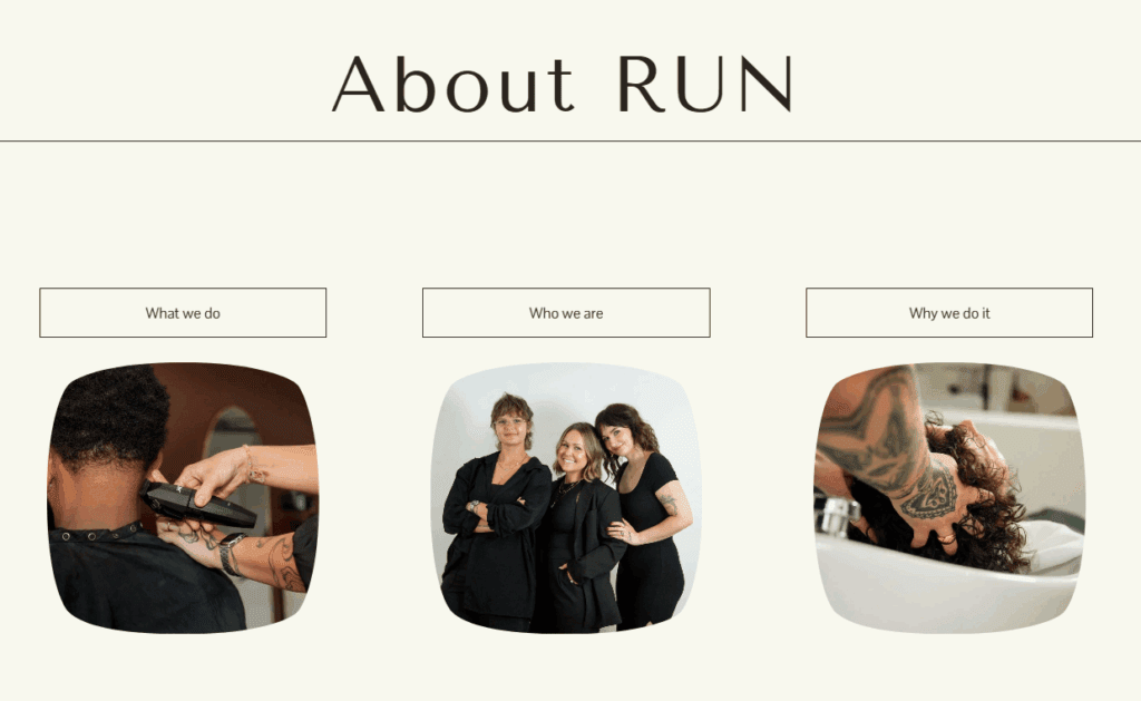 the quicklinks on RUN's homepage.